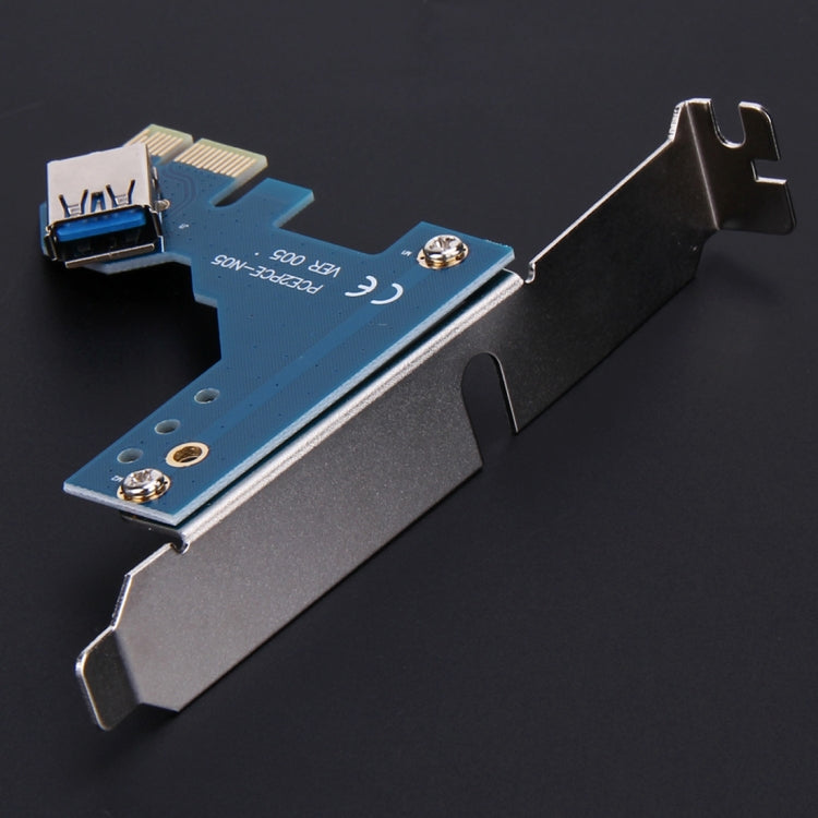 PCI-E 1 to 3 PCI Express 1 Slots Riser Card 3 PCI-E Slot Adapter PCI-E Port Multiplier Card with 60cm USB Cable(Blue) - free shipping - PMC Jewellery - Order now!
