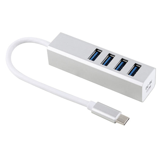 5Gbps Super Speed Self / Bus Power 4 Ports USB 3.0 to USB-C / Type-C HUB Converter (Silver) - USB HUB by PMC Jewellery | Online Shopping South Africa | PMC Jewellery | Buy Now Pay Later Mobicred