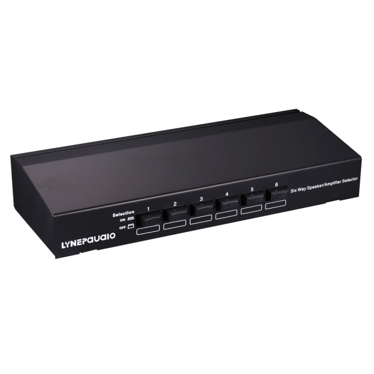 LINEPAUDIO B898 Six-way Stereo Loudspeaker / Amplifier Comparator Bidirectional Selective Switch Switcher (Black) -  by PMC TechLife | Online Shopping South Africa | PMC TechLife | Buy Now Pay Later Mobicred