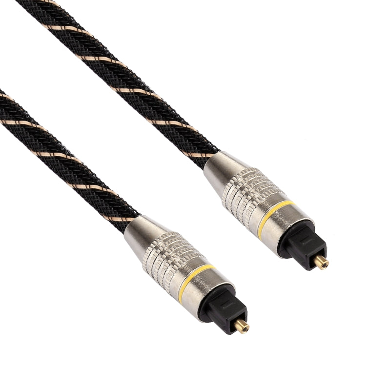 15m OD6.0mm Gold Plated Metal Head Woven Net Line Toslink Male to Male Digital Optical Audio Cable - Audio Optical Cables by PMC Jewellery | Online Shopping South Africa | PMC Jewellery | Buy Now Pay Later Mobicred