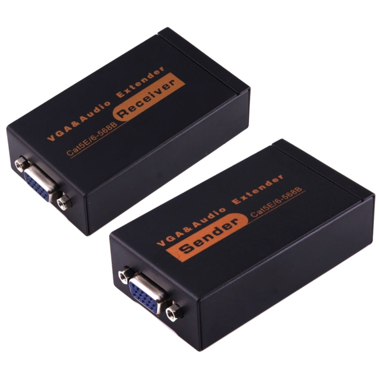 VGA & Audio Extender 1920x1440 HD 100m Cat5e / 6-568B Network Cable Sender Receiver Adapter, AU Plug - VGA Extender by PMC Jewellery | Online Shopping South Africa | PMC Jewellery | Buy Now Pay Later Mobicred