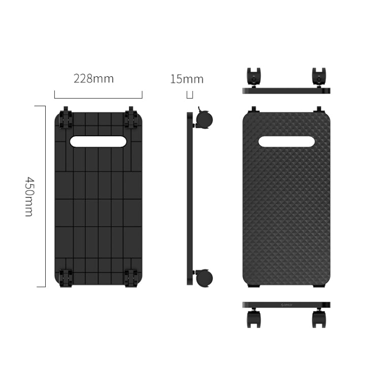 ORICO CPB1-BK-BP Computer Host Bracket with Wheels - free shipping - PMC Jewellery - Order now!