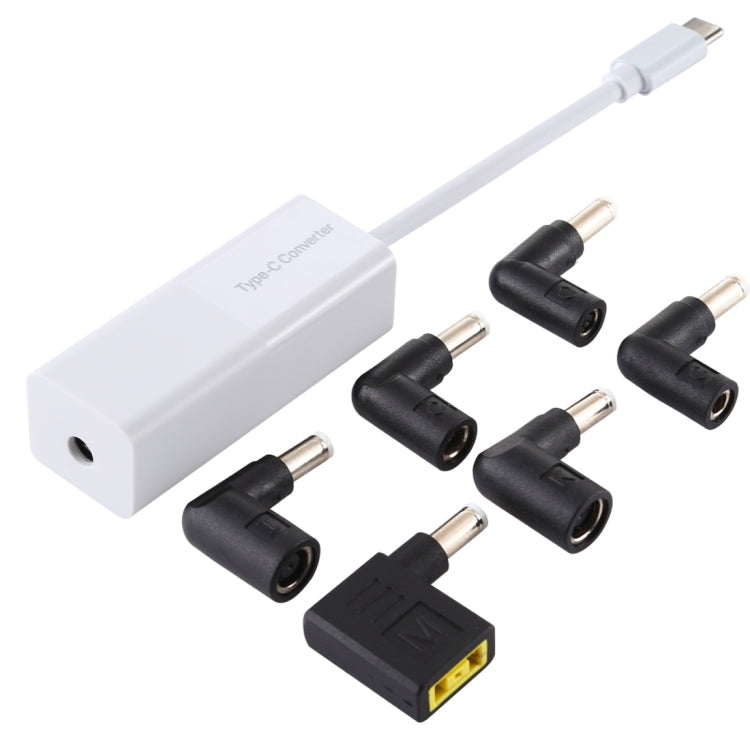 Laptop Power Adapter 65W USB-C / Type-C Converter to 6 in 1 Power Adapter (White) - Universal Power Adapter by PMC Jewellery | Online Shopping South Africa | PMC Jewellery | Buy Now Pay Later Mobicred