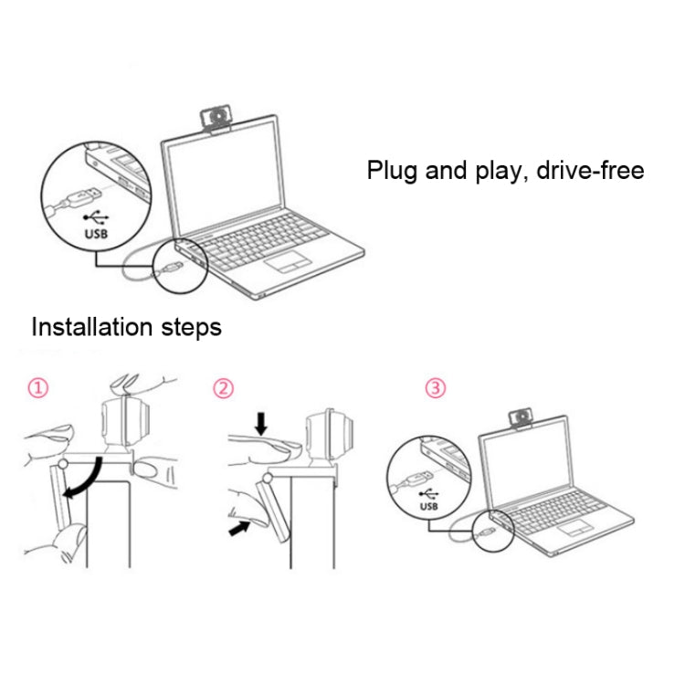 Aoni A30 Beauty FHD 1080P Smart IPTV WebCam Teleconference Teaching Live Broadcast Computer Camera with Microphone (Black) - free shipping - PMC Jewellery - Order now!