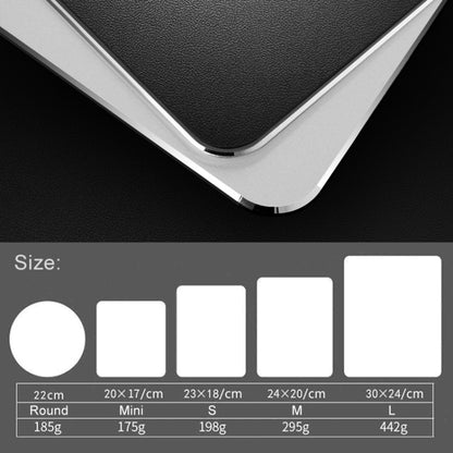 Aluminum Alloy Double-sided Non-slip Mat Desk Mouse Pad, Size : M(Silver) - Mouse Pads by PMC Jewellery | Online Shopping South Africa | PMC Jewellery | Buy Now Pay Later Mobicred