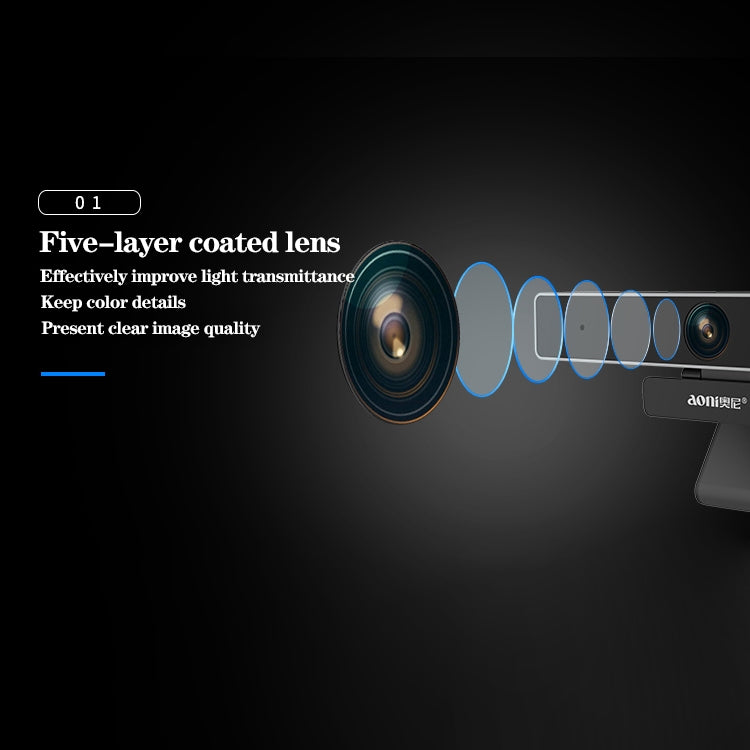 aoni C90 1080P HD Business Smart Computer Camera with Microphone - free shipping - PMC Jewellery - Order now!