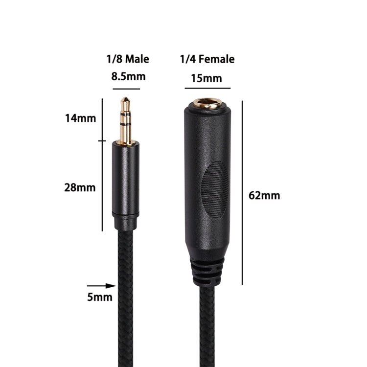 3662B 6.35mm Female to 3.5mm Male Audio Adapter Cable, Length: 1.5m - Aux Cable by PMC Jewellery | Online Shopping South Africa | PMC Jewellery
