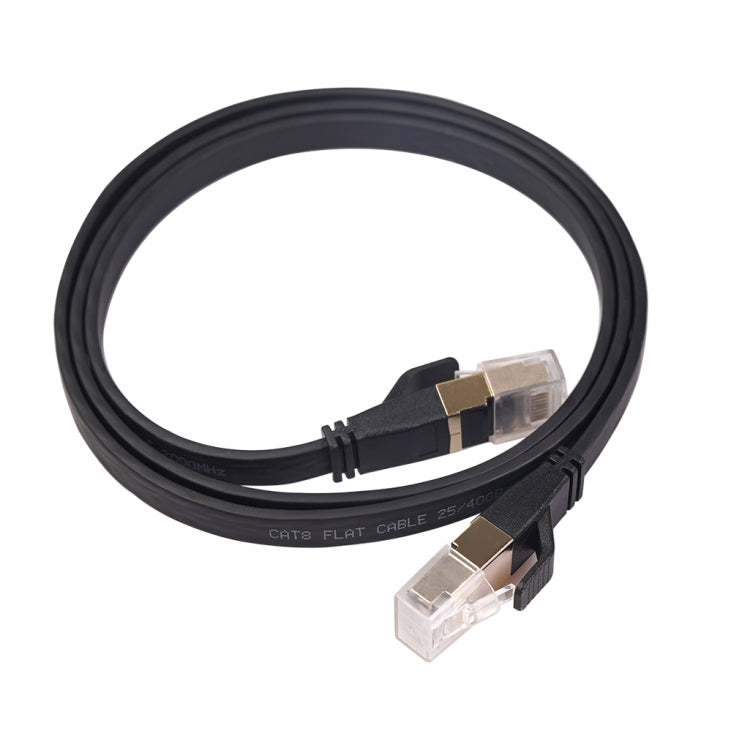 CAT8-2 Double Shielded CAT8 Flat Network LAN Cable, Length: 1m - Lan Cable and Tools by PMC Jewellery | Online Shopping South Africa | PMC Jewellery