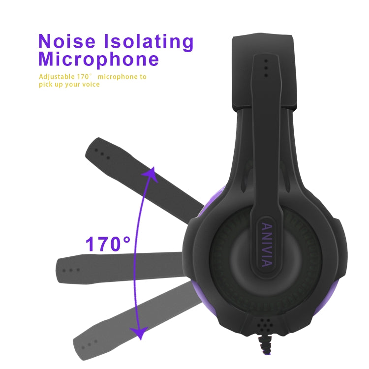 SADES AH-68 3.5mm Plug Wire-controlled E-sports Gaming Headset with Retractable Microphone, Cable Length: 2m(Black purple) - Multimedia Headset by SADES | Online Shopping South Africa | PMC Jewellery | Buy Now Pay Later Mobicred