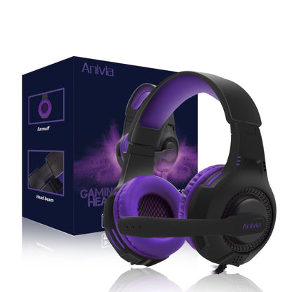 SADES AH-68 3.5mm Plug Wire-controlled E-sports Gaming Headset with Retractable Microphone, Cable Length: 2m(Black purple) - Multimedia Headset by SADES | Online Shopping South Africa | PMC Jewellery | Buy Now Pay Later Mobicred