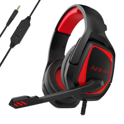 SADES MH602 3.5mm Plug Wire-controlled E-sports Gaming Headset with Retractable Microphone, Cable Length: 2.2m(Black Red) - Multimedia Headset by SADES | Online Shopping South Africa | PMC Jewellery | Buy Now Pay Later Mobicred