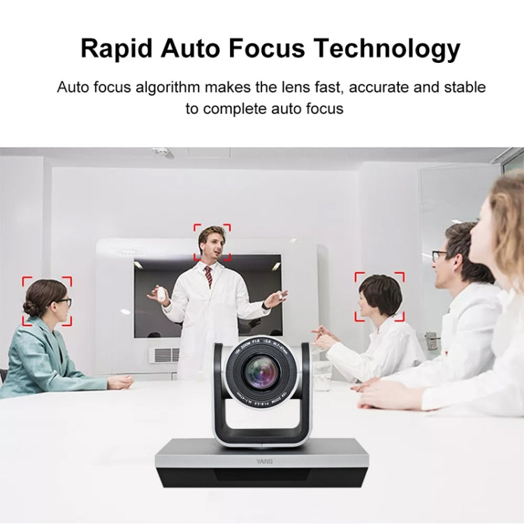 YANS YS-H23U USB HD 1080P 3X Zoom Wide-Angle Video Conference Camera with Remote Control, US Plug (Grey) - free shipping - PMc TechLife - Order now!