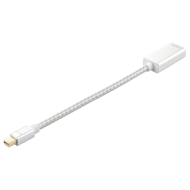 Mini DP to 1080P HD HDMI PP Yarn Woven Net Adapter Cable (Silver) -  by PMC TechLife | Online Shopping South Africa | PMC TechLife | Buy Now Pay Later Mobicred