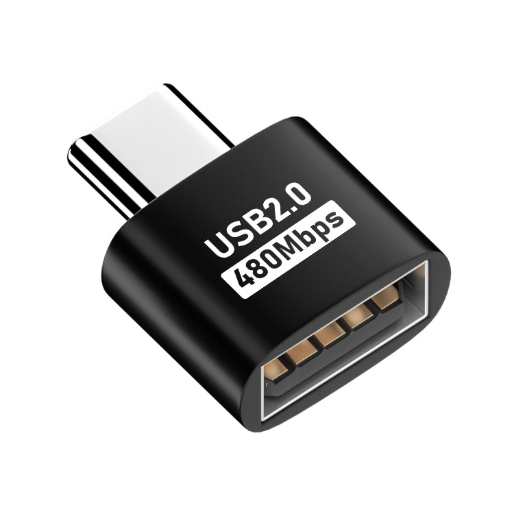 USB 2.0 Female to Type-C Male Adapter (Black) - Cable & Adapters by PMC TechLife | Online Shopping South Africa | PMC TechLife | Buy Now Pay Later Mobicred