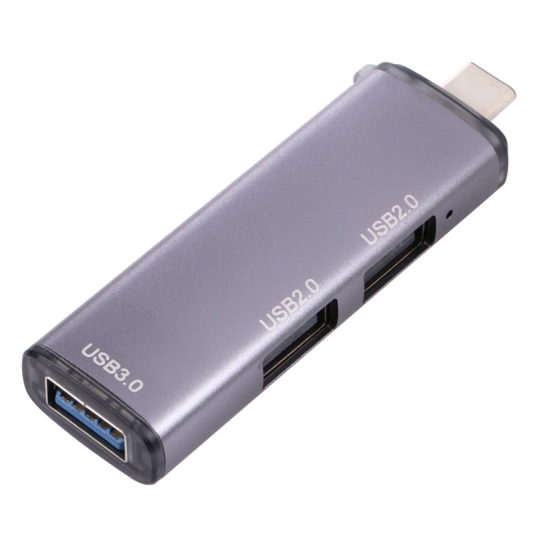 3 Ports USB 2.0 x 2 + USB 3.0 to USB-C / Type-C HUB Adapter - USB HUB by PMC TechLife | Online Shopping South Africa | PMC TechLife | Buy Now Pay Later Mobicred
