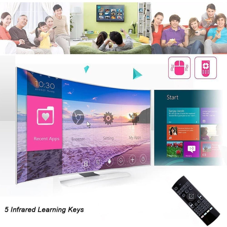 MX3-L Voice with Backlight 2.4GHz Fly Air Mouse Wireless Keyboard Remote Control - MINI PC Accessories & Gadgets by PMC Jewellery | Online Shopping South Africa | PMC Jewellery | Buy Now Pay Later Mobicred