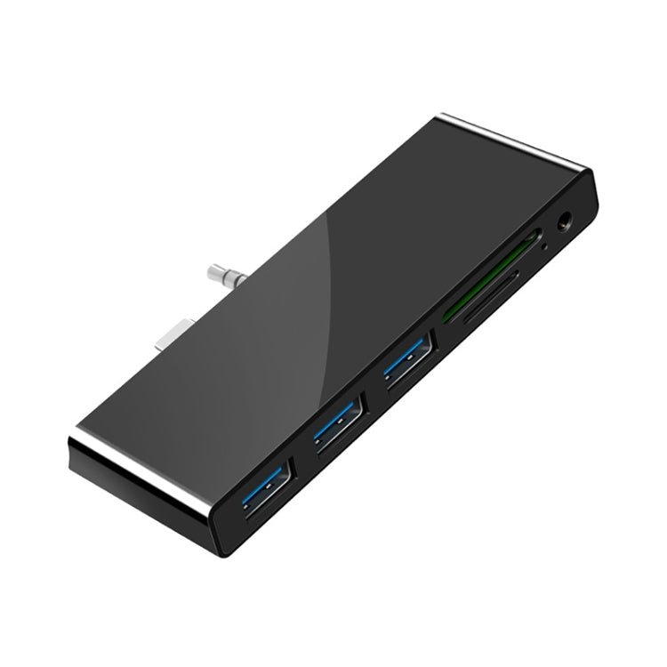 Rocketek SGO771 Type-C to USB2.0 / 3.5mm AUX / SD / TF HUB Adapter for Surface Pro GO - free shipping - PMC Jewellery - Order now!
