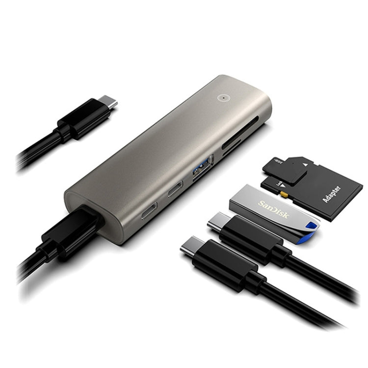 Rocketek HC463 USB3.1 Gen2  to Type-C 3.1 + USB 3.1 + SD / TF 6 in 1 HUB Adapter - free shipping - PMC Jewellery - Order now!