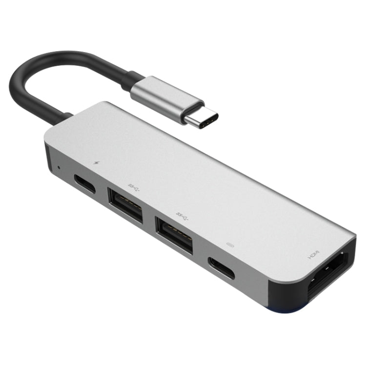 5 in 1 HDMI + USB x 2 + PD x 2 to USB-C / Type-C HUB Adapter - free shipping - PMC Jewellery - Order now!
