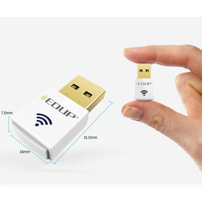 EDUP EP-AC1619 Mini Wireless USB 600Mbps 2.4G / 5.8Ghz 150M+433M Dual Band WiFi Network Card for Nootbook / Laptop / PC(White) - USB Network Adapter by EDUP | Online Shopping South Africa | PMC Jewellery | Buy Now Pay Later Mobicred