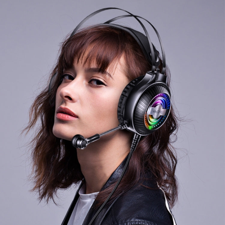 YINDIAO Q4 Head-mounted Wired Gaming Headset with Microphone, Version: Dual 3.5mm + USB(Black) - Multimedia Headset by YINDIAO | Online Shopping South Africa | PMC Jewellery | Buy Now Pay Later Mobicred