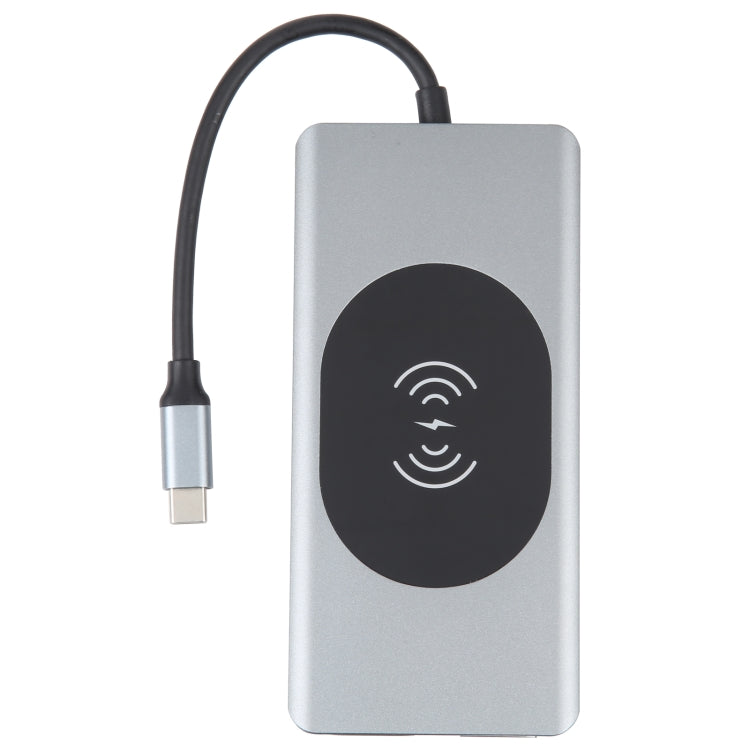 14 in 1 Type-C Docking Station with Wireless Charging(1000M Network Port) - USB HUB by PMC Jewellery | Online Shopping South Africa | PMC Jewellery | Buy Now Pay Later Mobicred