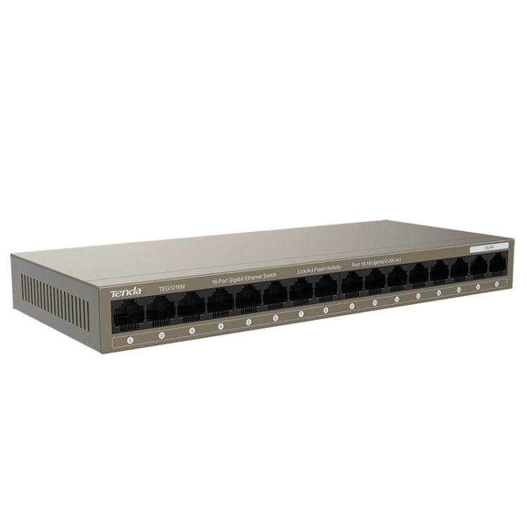 Tenda TEG1016M Desktop Metal 16-Port Gigabit Ethernet Switch Fast Establish High-Speed Network - Switch by Tenda | Online Shopping South Africa | PMC Jewellery | Buy Now Pay Later Mobicred