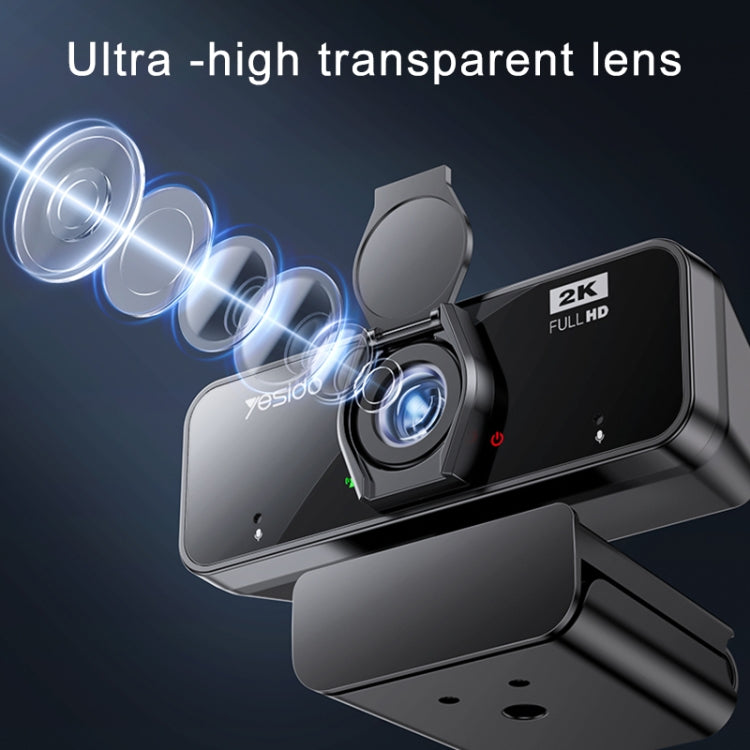 Yesido KM14 2K 4.0MP HD USB Webcam, Cable Length 1.5m - free shipping - PMC Jewellery - Order now!