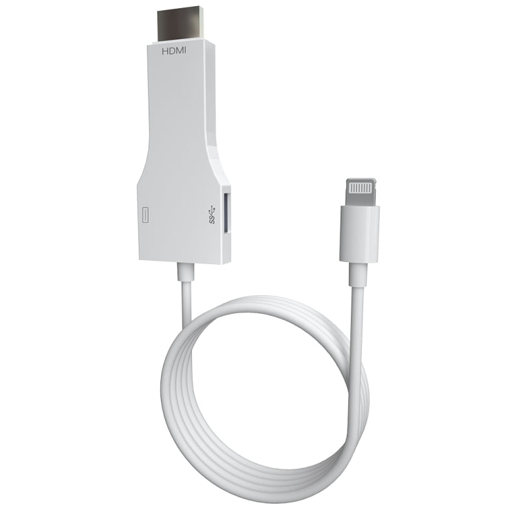 NK-1078 8 Pin to HDMI Male + USB Female Adapter Cable, Length：1m - Cable by PMC Jewellery | Online Shopping South Africa | PMC Jewellery | Buy Now Pay Later Mobicred