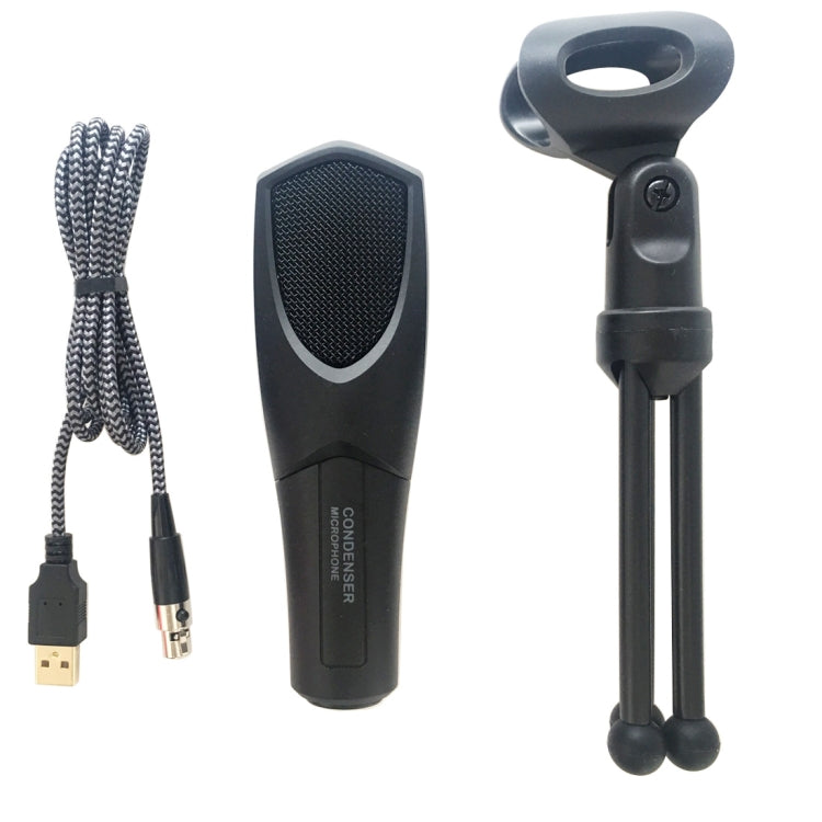 Yanmai Q3 USB 2.0 Game Studio Condenser Sound Recording Microphone with Holder, Compatible with PC and Mac for  Live Broadcast Show, KTV, etc.(Black) - Microphone by Yanmai | Online Shopping South Africa | PMC Jewellery | Buy Now Pay Later Mobicred