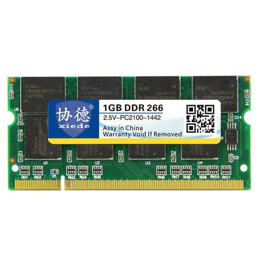 XIEDE X009 DDR 266MHz 1GB General Full Compatibility Memory RAM Module for Laptop - RAMs by XIEDE | Online Shopping South Africa | PMC Jewellery | Buy Now Pay Later Mobicred