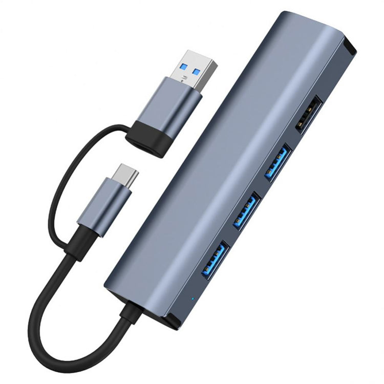 BYL-2208 5 in 2 USB + USB-C / Type-C to USB Multifunctional Docking Station HUB Adapter - USB HUB by PMC Jewellery | Online Shopping South Africa | PMC Jewellery | Buy Now Pay Later Mobicred