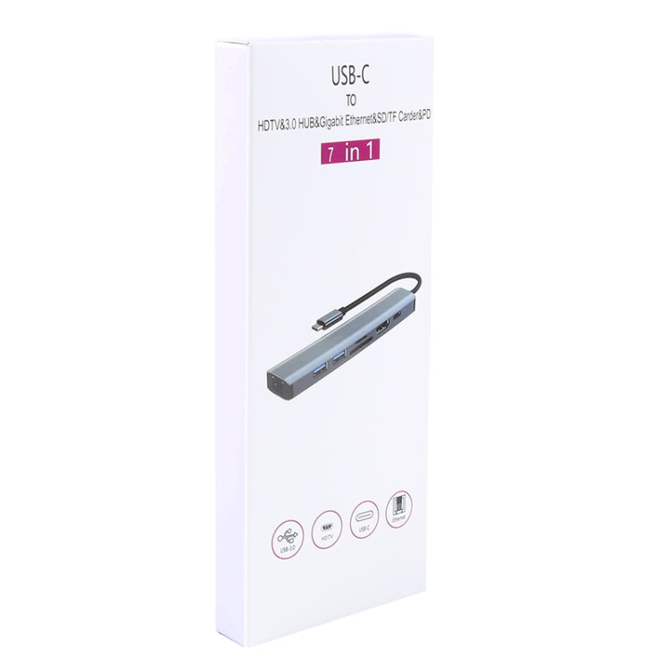 BYL-2303 7 in 1 USB-C / Type-C to USB Multifunctional Docking Station HUB Adapter - USB HUB by PMC Jewellery | Online Shopping South Africa | PMC Jewellery | Buy Now Pay Later Mobicred
