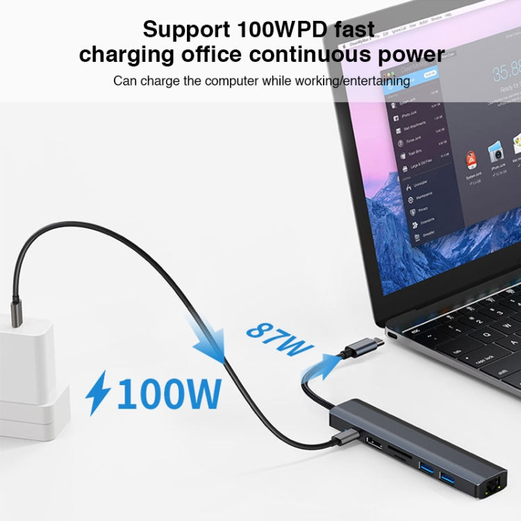 BYL-2303 7 in 1 USB-C / Type-C to USB Multifunctional Docking Station HUB Adapter - USB HUB by PMC Jewellery | Online Shopping South Africa | PMC Jewellery | Buy Now Pay Later Mobicred