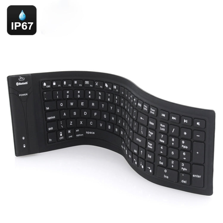 JA-11 108-keys Foldable Silicone Bluetooth Keyboard - Wireless Keyboard by PMC Jewellery | Online Shopping South Africa | PMC Jewellery | Buy Now Pay Later Mobicred