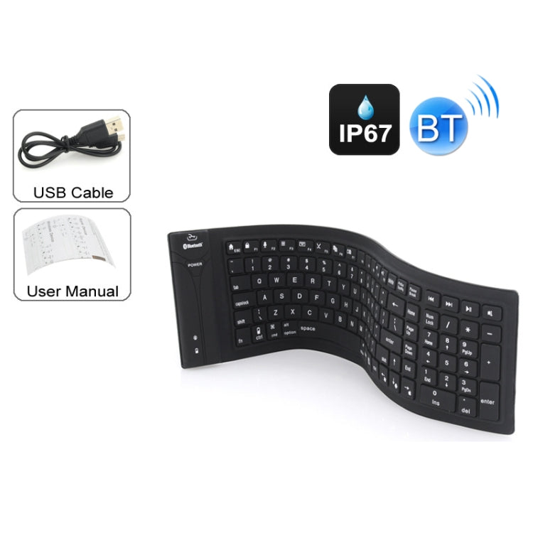 JA-11 108-keys Foldable Silicone Bluetooth Keyboard - Wireless Keyboard by PMC TechLife | Online Shopping South Africa | PMC TechLife | Buy Now Pay Later Mobicred