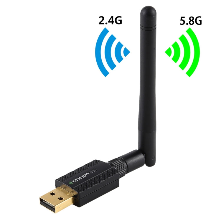 EDUP EP-AC1661 2 in 1 Bluetooth 4.2 + Dual Band 11AC 600Mbps High Speed Wireless USB Adapter WiFi Receiver - USB Network Adapter by EDUP | Online Shopping South Africa | PMC Jewellery | Buy Now Pay Later Mobicred