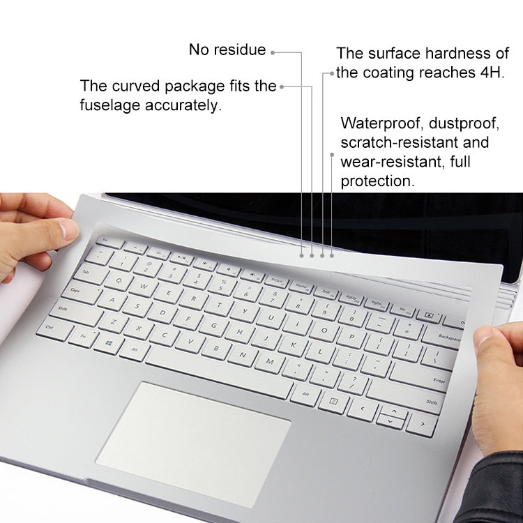 4 in 1 Notebook Shell Protective Film Sticker Set for Microsoft Surface Book 2 15 inch(Silver) - Screen & Keyboard Cover by PMC Jewellery | Online Shopping South Africa | PMC Jewellery | Buy Now Pay Later Mobicred