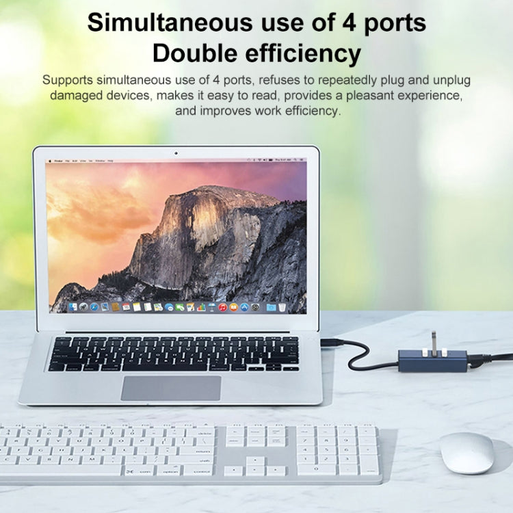 RDS 6307-2 USB to USB3.0 + Triple USB2.0 4 in 1 HUB Adapter - USB 3.0 HUB by PMC TechLife | Online Shopping South Africa | PMC TechLife | Buy Now Pay Later Mobicred