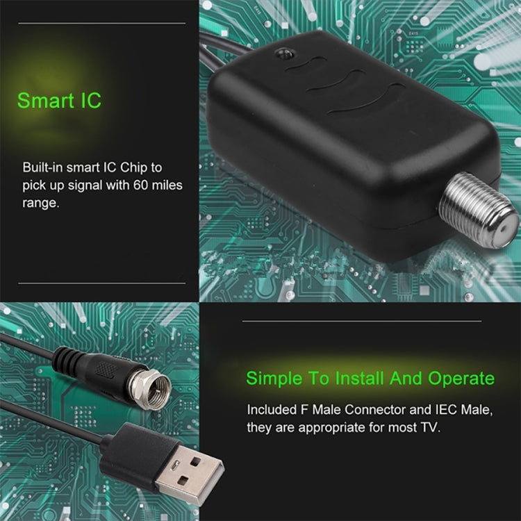 USB Connector Signal Booster Amplifier + IEC Converter Head - DVB-T & Simulation Antenna by PMC TechLife | Online Shopping South Africa | PMC TechLife | Buy Now Pay Later Mobicred