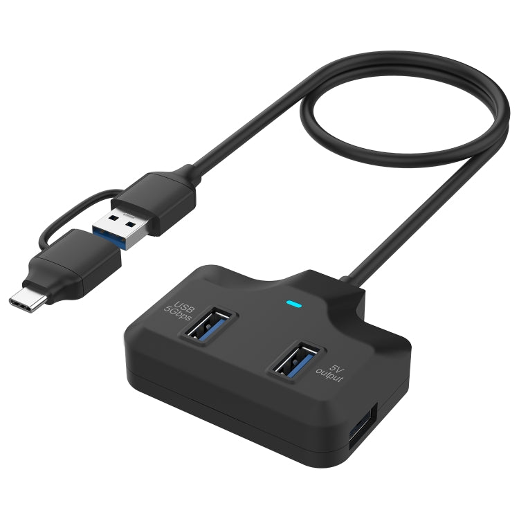 Onten OTN-UCA2310 4 in 2 USB-C / Type-C + USB3.0 4-Ports HUB Docking Station - USB 3.0 HUB by Onten | Online Shopping South Africa | PMC Jewellery | Buy Now Pay Later Mobicred