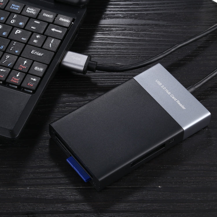 6 In 1 Multi-function Dual USB 3.0 + XQD + CF + TF + SD Card Reader -  by PMC Jewellery | Online Shopping South Africa | PMC Jewellery | Buy Now Pay Later Mobicred