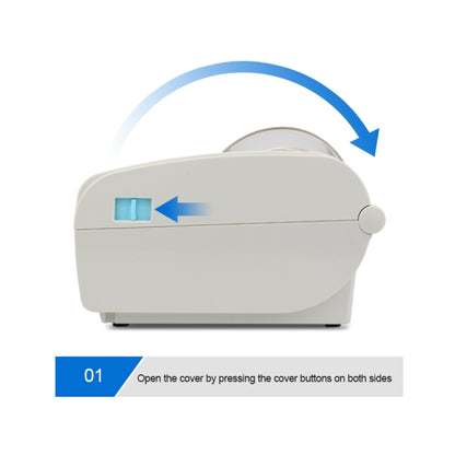 POS-9210 110mm USB POS Receipt Thermal Printer Express Delivery Barcode Label Printer, AU Plug(White) - Printer by PMC Jewellery | Online Shopping South Africa | PMC Jewellery | Buy Now Pay Later Mobicred