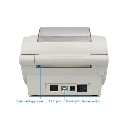 POS-9210 110mm USB POS Receipt Thermal Printer Express Delivery Barcode Label Printer, UK Plug(White) - Printer by PMC Jewellery | Online Shopping South Africa | PMC Jewellery | Buy Now Pay Later Mobicred