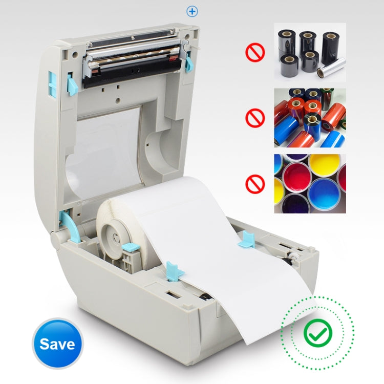 POS-9210 110mm USB +  Bluetooth POS Receipt Thermal Printer Express Delivery Barcode Label Printer, AU Plug(White) - Receipt Printers by PMC Jewellery | Online Shopping South Africa | PMC Jewellery | Buy Now Pay Later Mobicred
