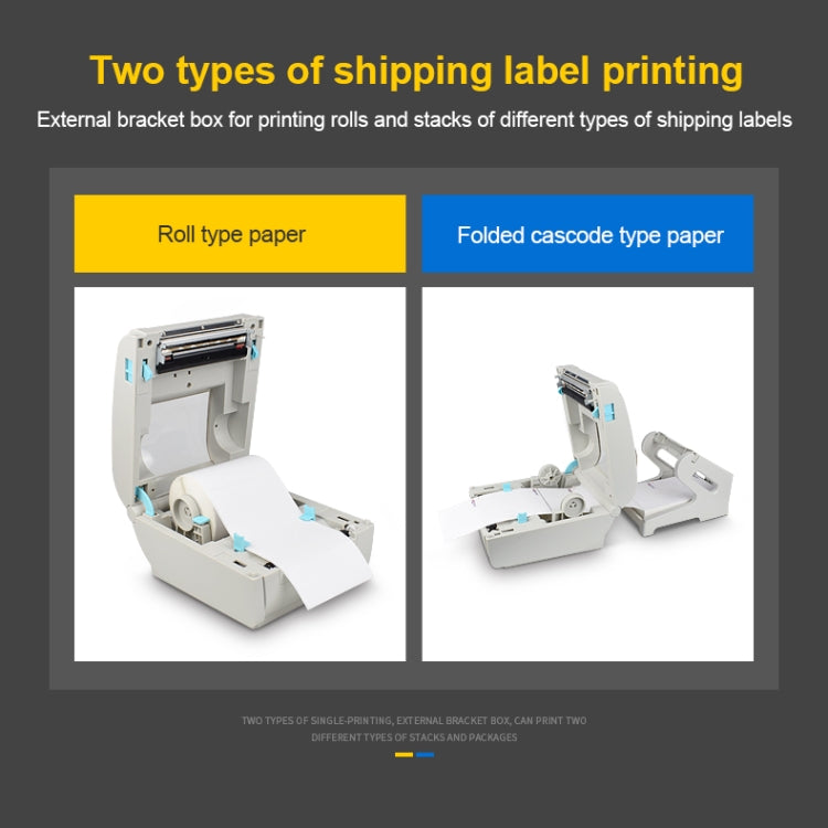 POS-9210 110mm USB +  Bluetooth POS Receipt Thermal Printer Express Delivery Barcode Label Printer, EU Plug(White) - Receipt Printers by PMC Jewellery | Online Shopping South Africa | PMC Jewellery | Buy Now Pay Later Mobicred