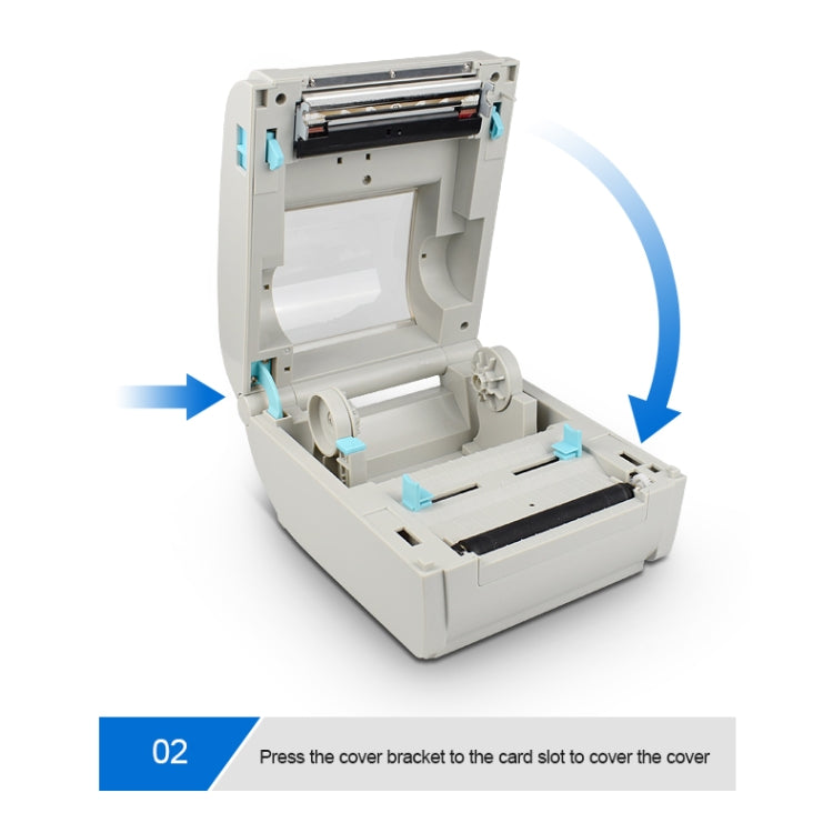 POS-9210 110mm USB +  Bluetooth POS Receipt Thermal Printer Express Delivery Barcode Label Printer, EU Plug(White) - Printer by PMC Jewellery | Online Shopping South Africa | PMC Jewellery | Buy Now Pay Later Mobicred