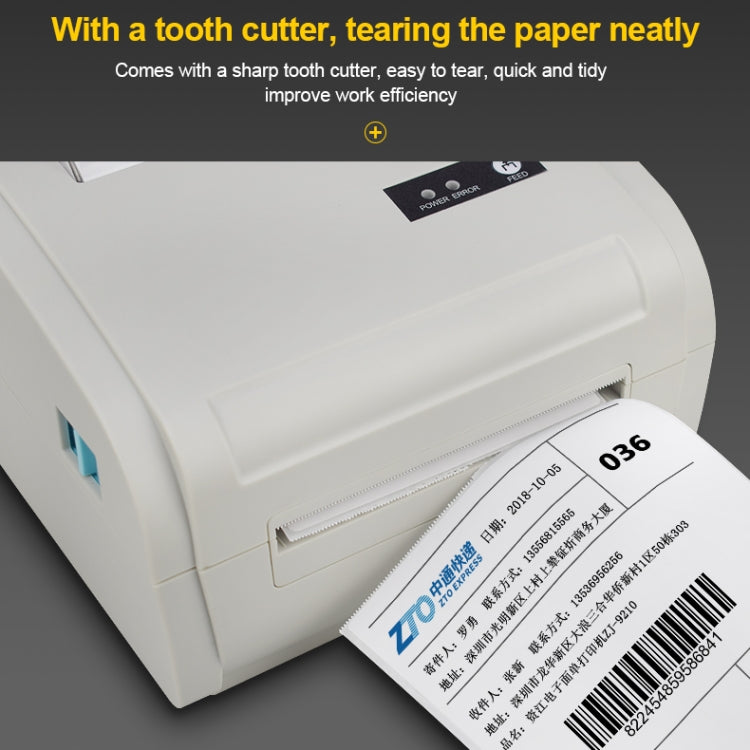 POS-9210 110mm USB +  Bluetooth POS Receipt Thermal Printer Express Delivery Barcode Label Printer, US Plug(White) - Printer by PMC Jewellery | Online Shopping South Africa | PMC Jewellery | Buy Now Pay Later Mobicred