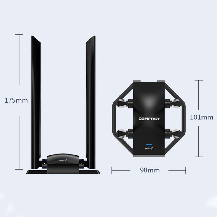 COMFAST CF-975AX 5400Mbps USB3.0 WiFi6 Dual Frequency Free Drive Network Card - free shipping - PMC Jewellery - Order now!