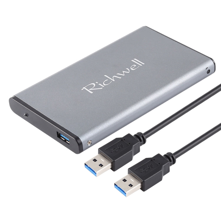 Richwell SATA R2-SATA-2TB 2TB 2.5 inch USB3.0 Super Speed Interface Mobile Hard Disk Drive(Grey) - free shipping - PMC Jewellery - Order now!
